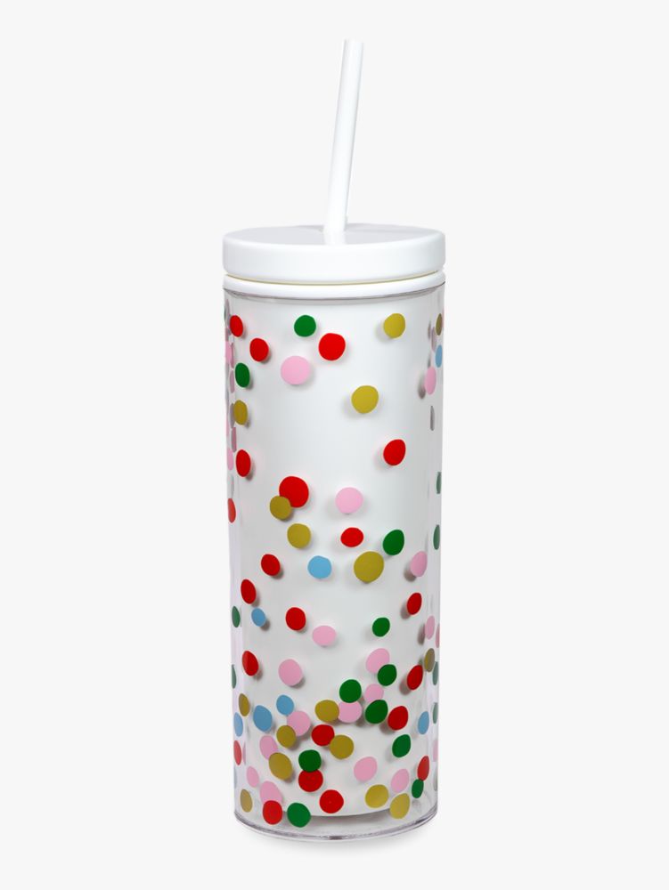 Women's red holiday confetti dot tumbler with straw | Kate Spade New York  Ireland