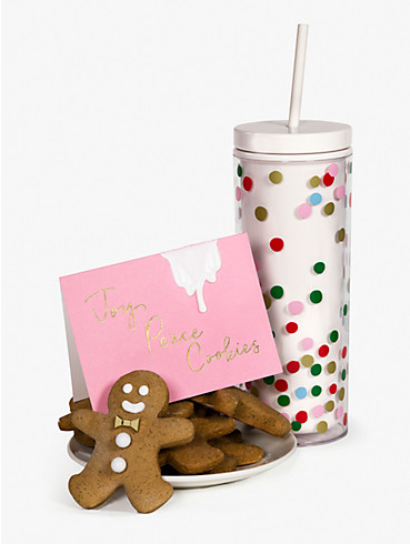 Holiday Confetti Dot Becher mit Strohhalm, , rr_productgrid