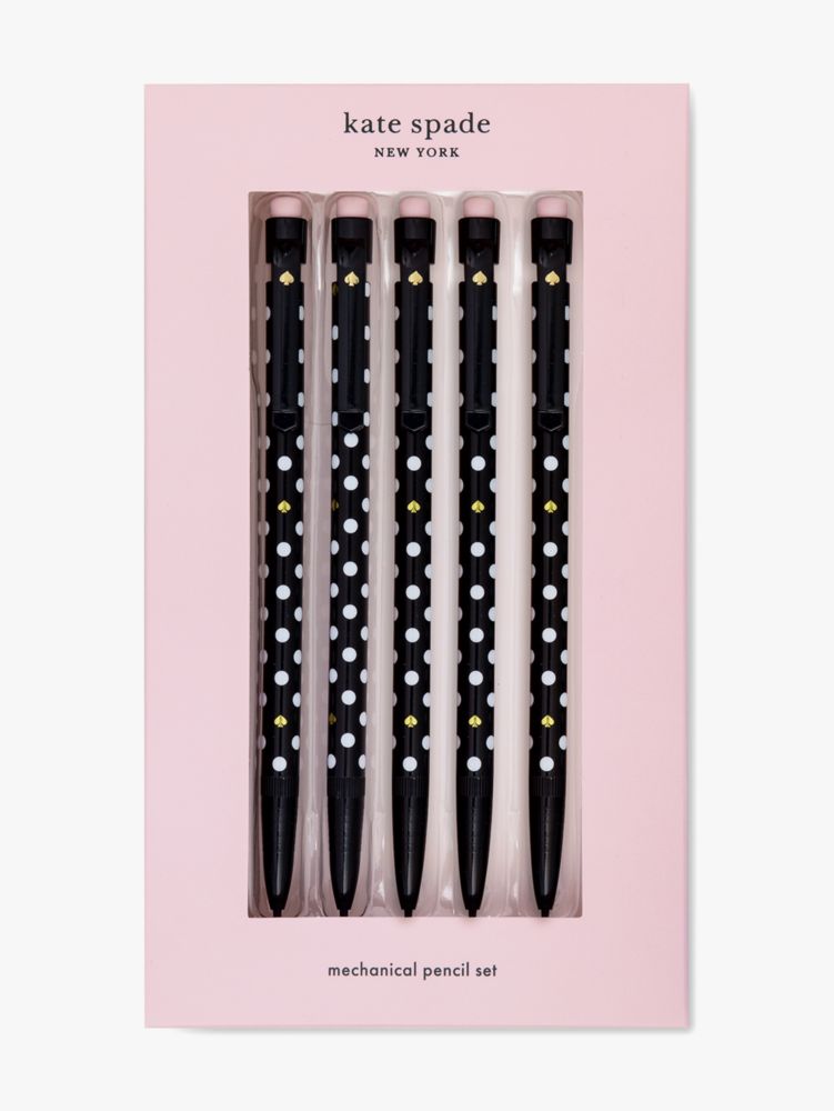 Polka Dot Mechanical Pencil Set, Black / Glitter, Product