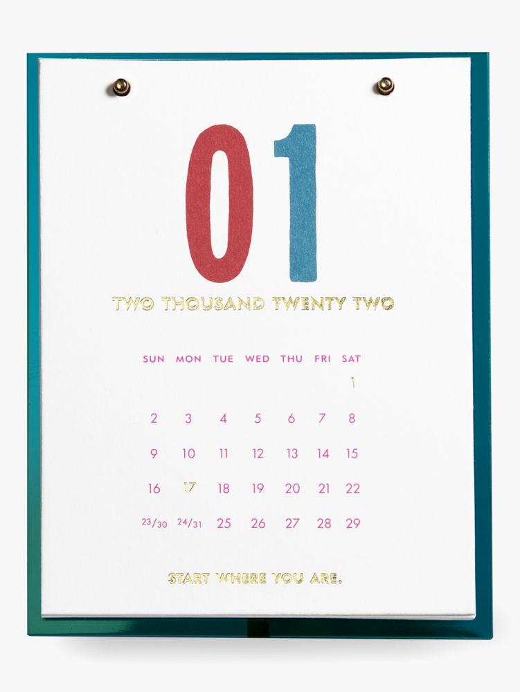 Teal Desktop Calendar, Blueberry Cobbler, Product