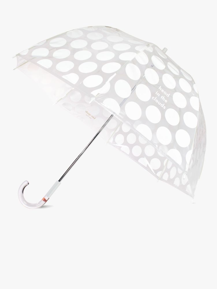 Head In The Clouds Jumbo Dot Clear Umbrella | Kate Spade New York