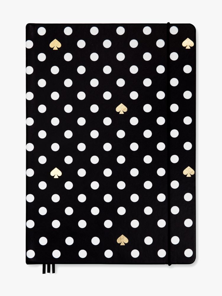 Polka Dot Take Note Extra Large Notebook, Black / Glitter, Product