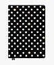 Kate Spade,polka dot take note extra large notebook,office accessories,Black