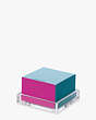 Kate Spade,joy colorblock notecube with acrylic tray,office accessories,Multi
