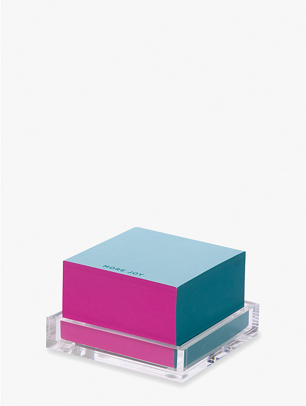 joy colorblock notecube with acrylic tray, , rr_large