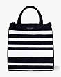 Sarah Stripe Lunch Bag, Black, Product