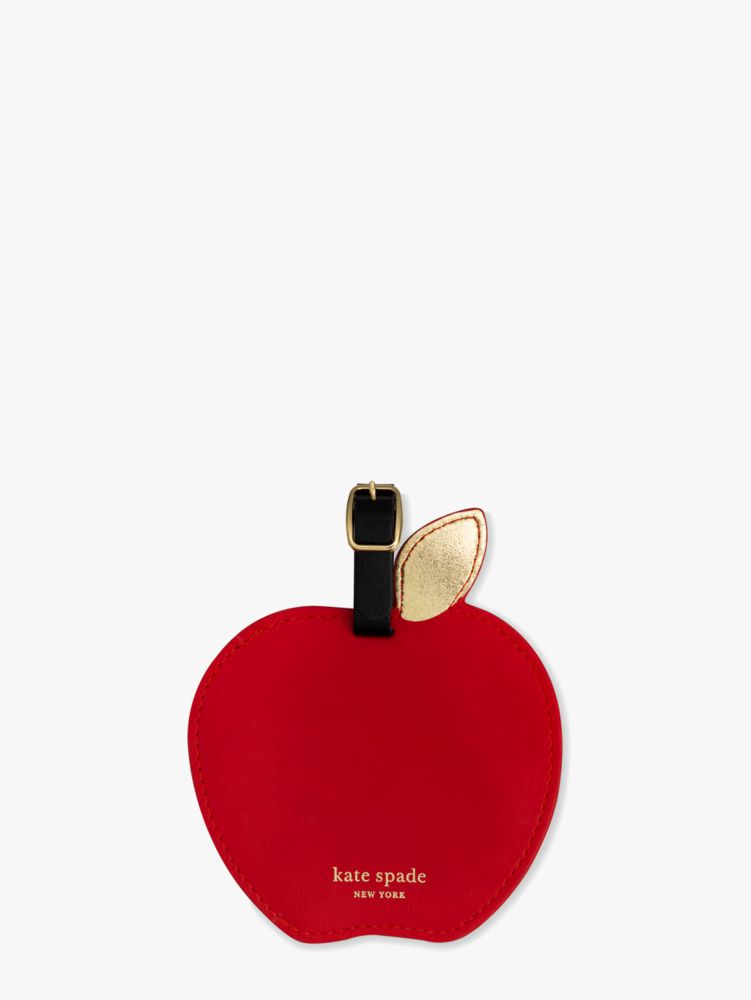 Women's red apple luggage tag | Kate Spade New York NL