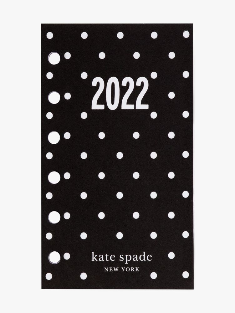 2022 Pin Dot Pocket Size Weekly & Monthly Calendar Refill, Black / Glitter, Product