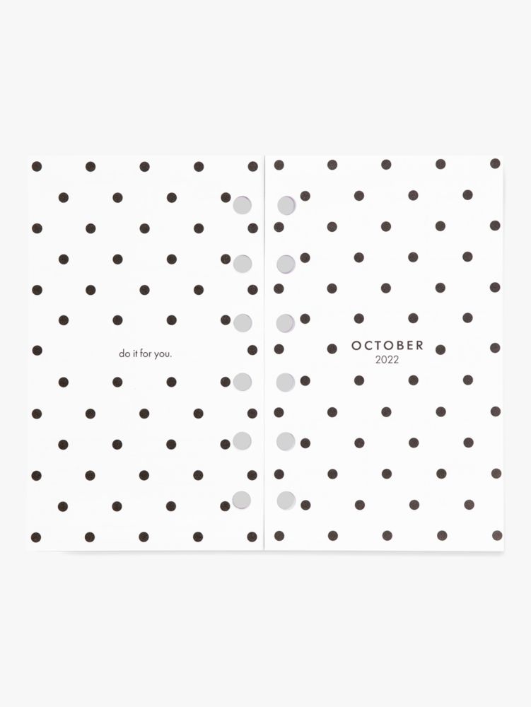 2022 Pin Dot Pocket Size Weekly & Monthly Calendar Refill, Black / Glitter, Product