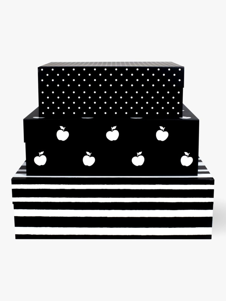 Dots & Stripes Nesting Box Set, Black / Glitter, ProductTile