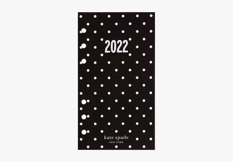 2022 Pin Dot Personal Size Weekly & Monthly Calendar Refill, Black, Product