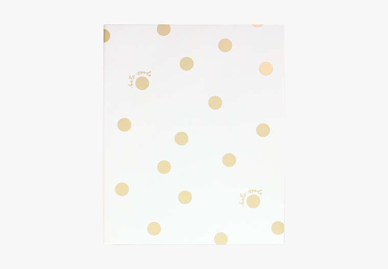 Gold Dot With Script Concealed Spiral Notebook, Gold, Product