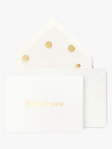 gold dot with script thank you card set, , rr_productgrid