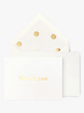 gold dot with script thank you card set, , s7productThumbnail