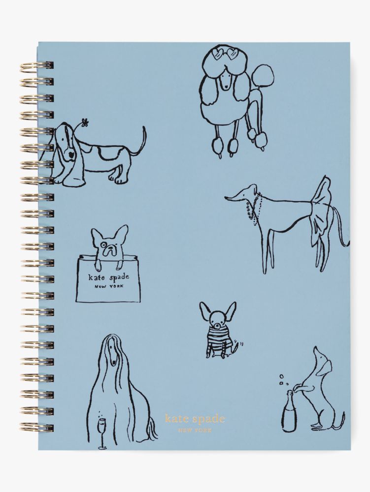 Dog Party Small Spiral Notebook, Light Blue, Product