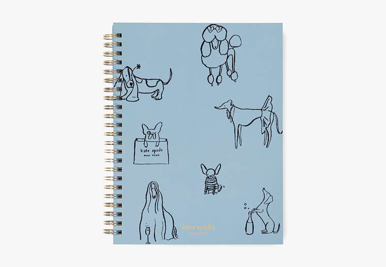 Dog Party Small Spiral Notebook, Light Blue, Product image number 0