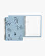 Dog Party Small Spiral Notebook, Light Blue, Product