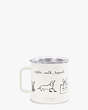 Dog Party Stainless Steel Coffee Mug, White, Product