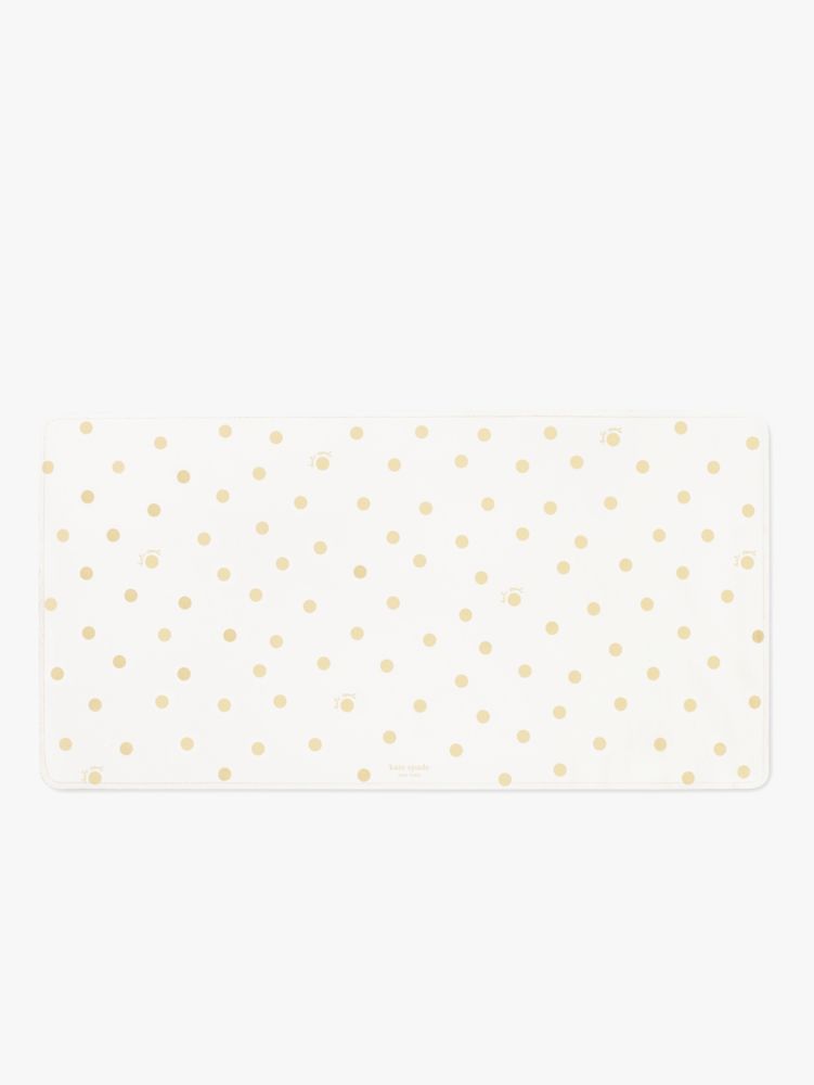 Gold Dot With Script Desk Pad, Gold, Product