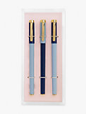 navy & blue colorblock fine tip pen set with acrylic tray, , s7productThumbnail