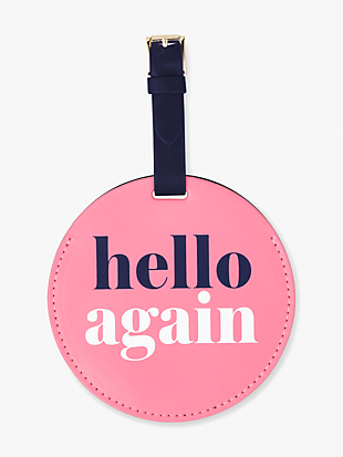 hello again luggage tag by kate spade new york non-hover view