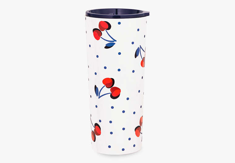 Vintage Cherry Dot Stainless Steel 24oz Tumbler, Blue, Product