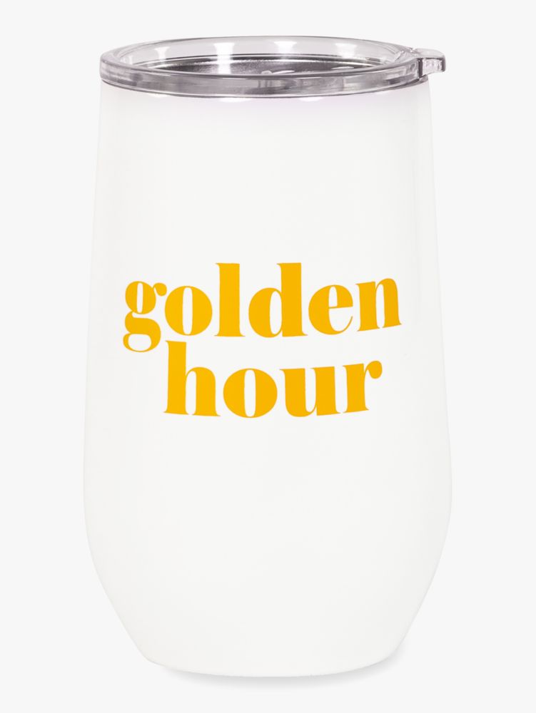 Golden Hour Stainless Steel Wine Tumbler, Flo Yellow, ProductTile