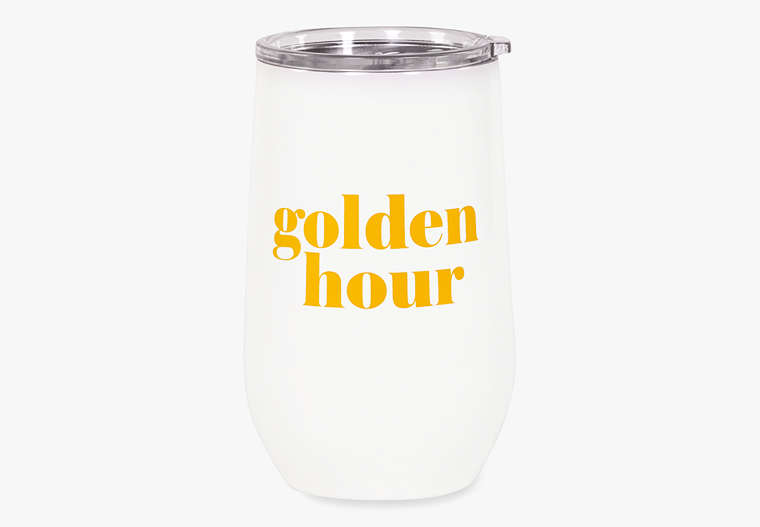 Golden Hour Stainless Steel Wine Tumbler, Flo Yellow, Product image number 0
