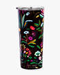 Autumn Floral Stainless Steel 24oz Tumbler, Black Multi, Product