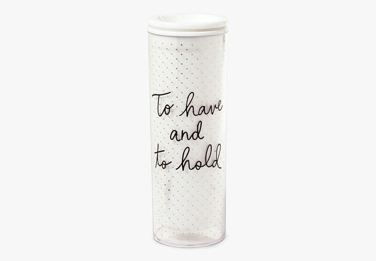 To Have & To Hold Acrylic Thermal Mug, Gold, Product image number 0