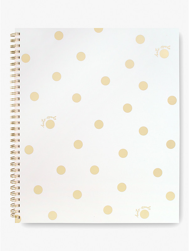 gold dot with script large spiral notebook, , rr_large