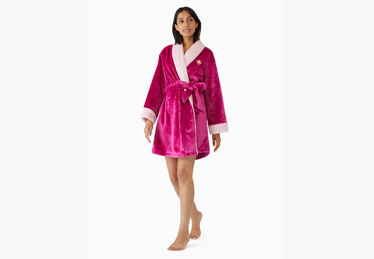 Chenille Long Sleeve Robe, Cherrywood, Product