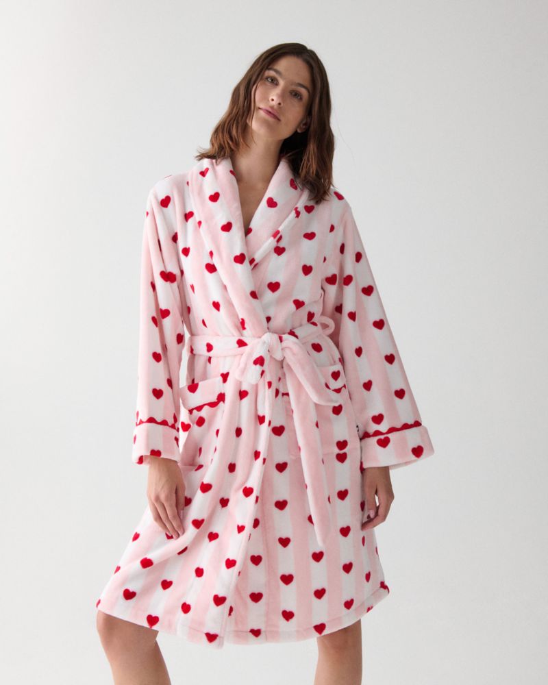 Kate Spade New York Love Long Sleeve Robe In Pink