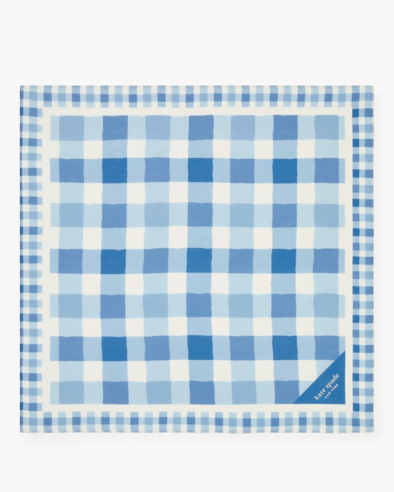 Beach Plaid Silk Bandana