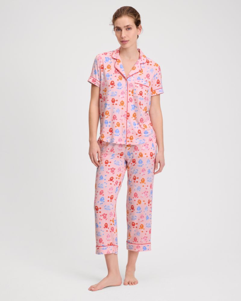 Kate Spade New York Print Crop Pajamas In Cocktails