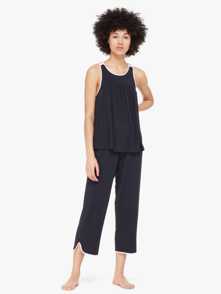 Jersey Blend Sleeveless Pj Set, Black / Glitter, ProductTile