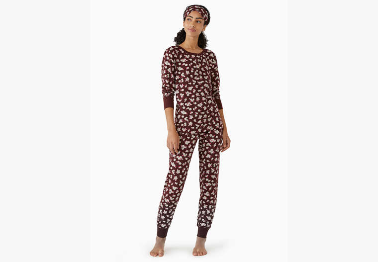Henley Holiday Pajama Set, Chai Red, Product image number 0