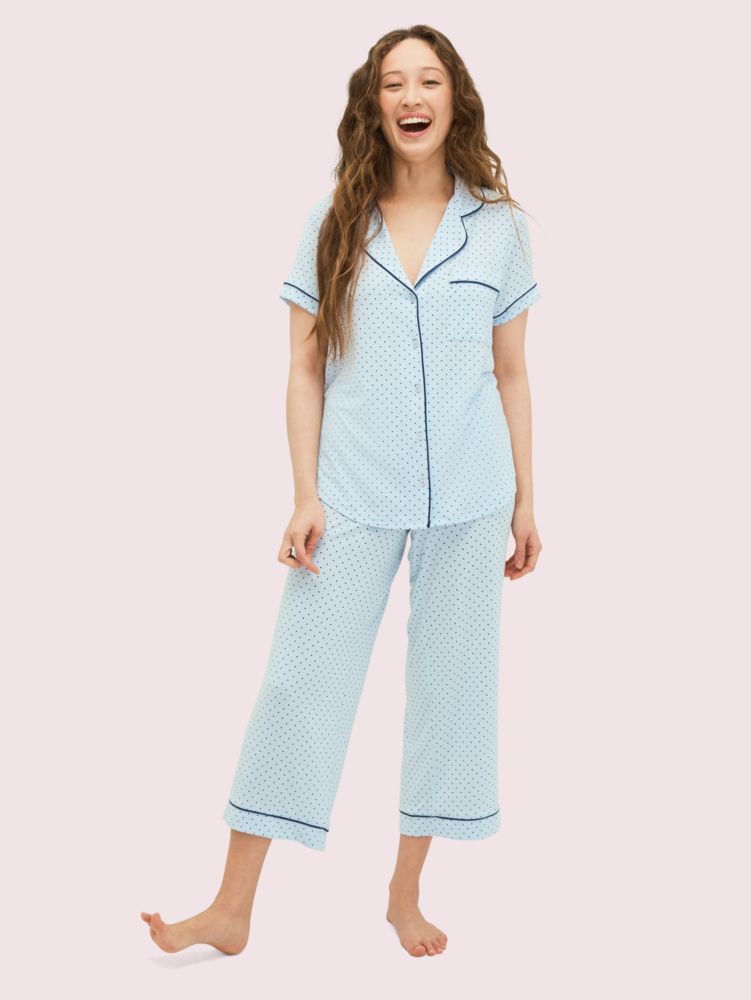 Blue Dot Crop Pj Set, Cloud Mist Multi, ProductTile