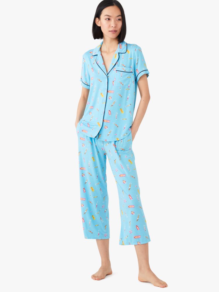 Crop Pj Set, AQUA GRD, ProductTile