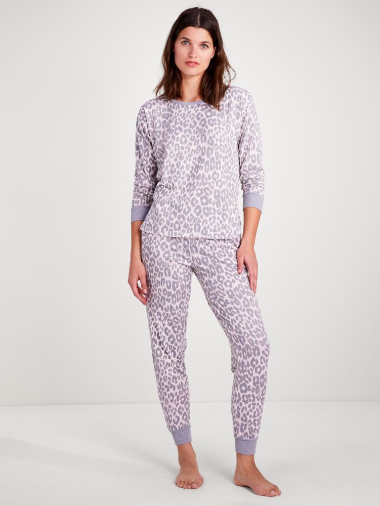 Cheetah Long Pj Set, Sweetheart Pink, Product