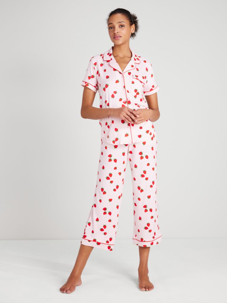 Daisy Crop Pj Set, Pink/Prt, ProductTile