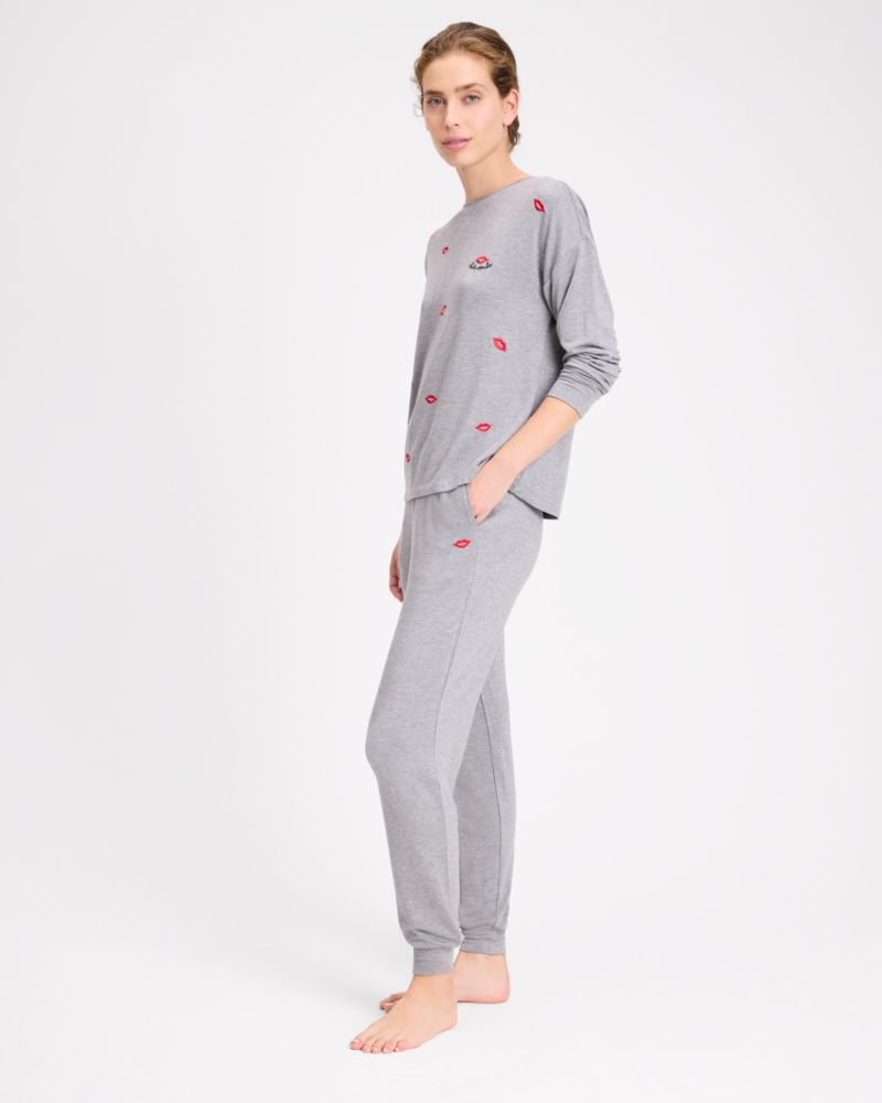 Kate Spade Jogger Pj Set In Greyhthr