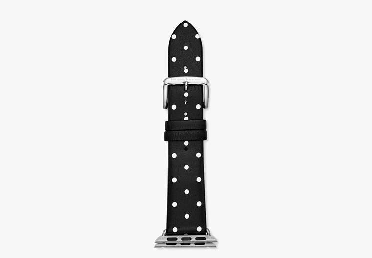Black Dot Leather 38/40mm band For Apple Watch®, Black / Glitter, Product
