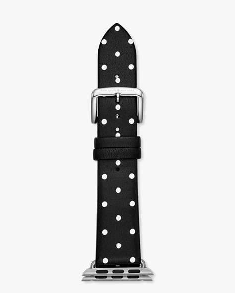Black Dot Leather 38/40mm band For Apple Watch®, Black / Glitter, ProductTile
