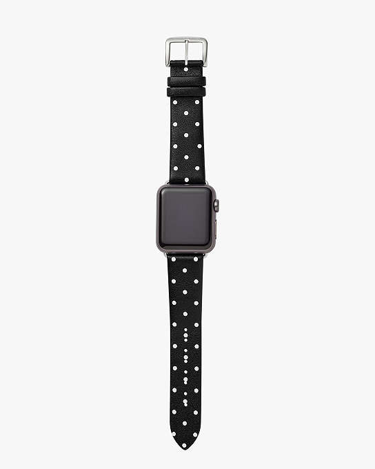 Black Dot Leather 38/40mm Band For Apple Watch® | Kate Spade New York