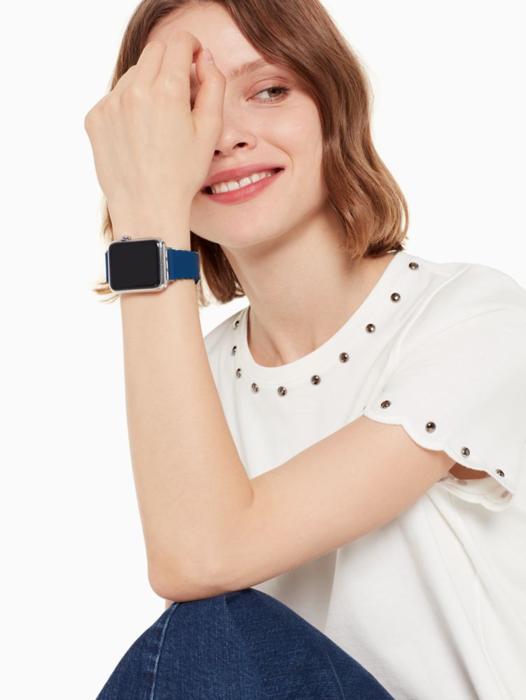 Navy Scallop Silicone 38/40mm Apple Watch® Strap | Kate Spade New York