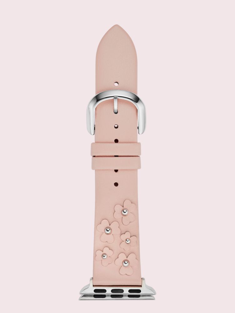 Women's blush floral blush leather 38/40mm apple watch® strap | Kate Spade  New York UK