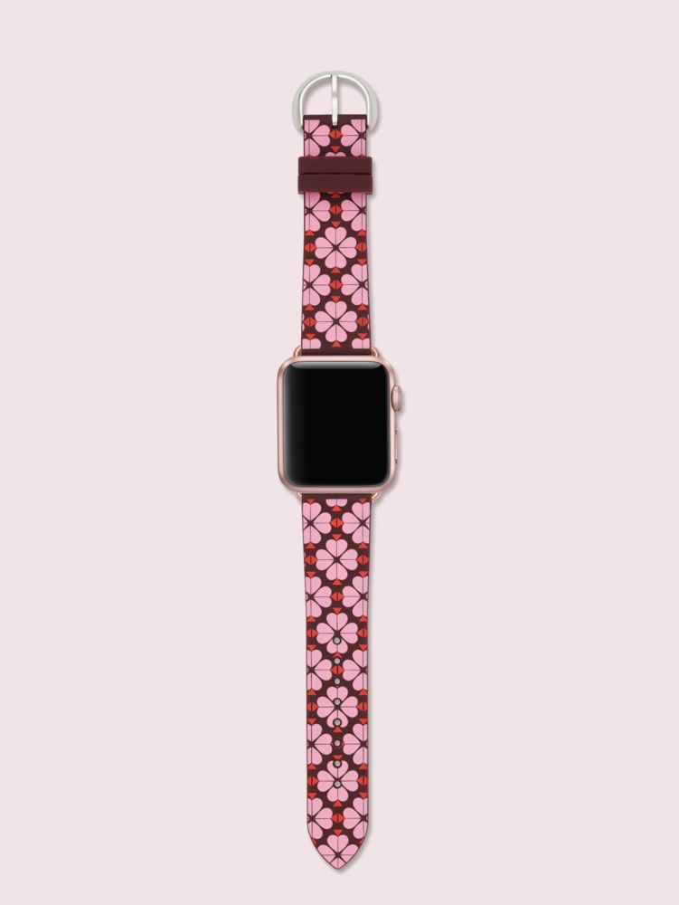 Pink Spade Flower Silicone 38/40mm Band For Apple Watch®, Rose Tint, Product