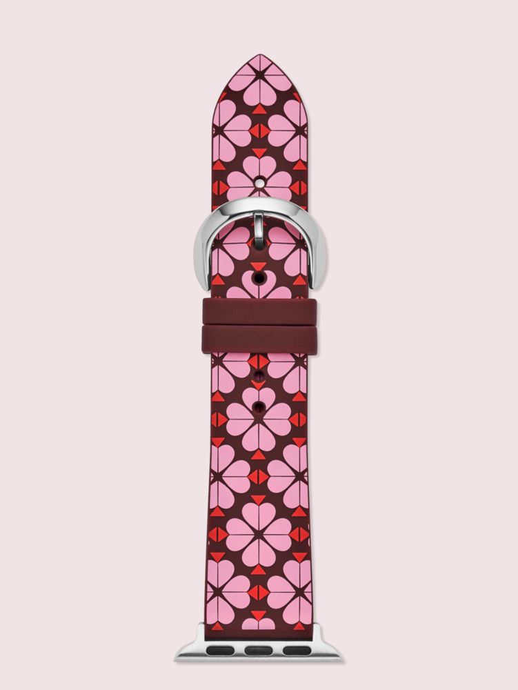 Pink Spade Flower Silicone 38/40mm Band For Apple Watch®, Rose Tint, Product