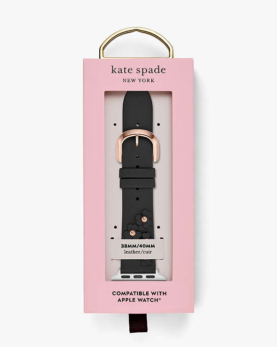 Black Floral Appliqué Leather 38/40mm Band For Apple Watch® | Kate Spade  New York